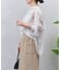 シアーバックラッフルシャツ