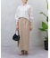 シアーバックラッフルシャツ