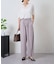 リボン付きジョーゼットパンツ
