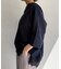 リネンライク裾レースブラウス