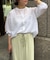 シアーバックラインブラウス