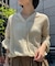 裾リボンガーゼシャツ