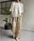 異素材切替ラインカットソー