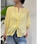 シアー麻調ブラウス