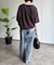 Vネック5分袖カットソー