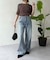 セミフレアデニムパンツ