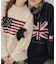 イギリス＆アメリカ国旗ニット