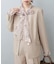 【natural couture】薄金釦ノーカラージャケット