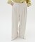 【LARUTA】麻混タックギャザーパンツ