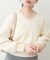 【natural couture】レース衿Ｖネックプルオーバー