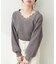 【natural couture】レース衿Ｖネックプルオーバー
