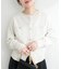 【natural couture】ポリニットドット金釦ポケ付きカーディガン