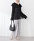 【natural couture】シアーフリンジケープカラーブラウス
