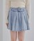 【春の新作】【OUTLET限定】デニムベルト付きプリーツミニスカート
