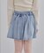 【春の新作】【OUTLET限定】デニムベルト付きプリーツミニスカート