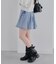 【春の新作】【OUTLET限定】デニムベルト付きプリーツミニスカート