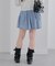 【春の新作】【OUTLET限定】デニムベルト付きプリーツミニスカート