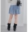 【春の新作】【OUTLET限定】デニムベルト付きプリーツミニスカート