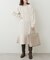 【natural couture】裾フレアケーブルニットワンピース