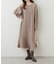 【natural couture】裾フレアケーブルニットワンピース