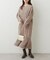 【natural couture】裾フレアケーブルニットワンピース