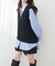 【natural couture】テディヤーンミドル丈ニットベスト