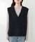 【natural couture】テディヤーンミドル丈ニットベスト