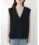 【natural couture】テディヤーンミドル丈ニットベスト