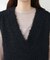 【natural couture】テディヤーンミドル丈ニットベスト