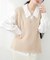 【natural couture】テディヤーンミドル丈ニットベスト