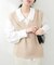 【natural couture】テディヤーンミドル丈ニットベスト