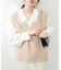 【natural couture】テディヤーンミドル丈ニットベスト