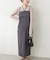 【natural coutureカットジョーゼットペンシルキャミソールワンピース