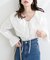 【natural couture】ラッフルレース衿チュニックブラウス