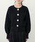 【natural couture】BIGボタン片畦ポリニットカーディガン
