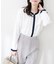 【natural couture】配色衿タックブラウス