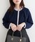 【natural couture】配色衿タックブラウス
