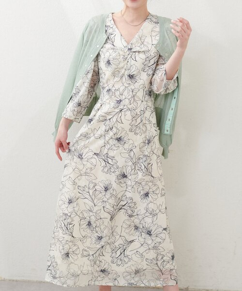 natural couture】線画ジャガードワンピース｜ナイスクラップ