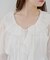 【＠_chipi2x セレクト】楊柳シアーラッフル5分袖ブラウス