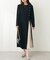 【natural couture】カットジョーゼットプリーツ切替ワンピース