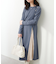 【natural couture】カットジョーゼットプリーツ切替ワンピース