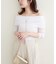 【natural couture】シアーギャザーオフショルプルオーバー