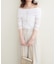 【natural couture】シアーギャザーオフショルプルオーバー