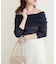 【natural couture】シアーギャザーオフショルプルオーバー