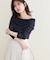 【natural couture】シアーギャザーオフショルプルオーバー