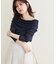 【natural couture】シアーギャザーオフショルプルオーバー