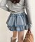 【one after another】デニムティアードミニスカート