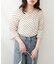 【natural couturシアー×フロッキーバルーン袖ブラウス