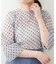【natural couturシアー×フロッキーバルーン袖ブラウス