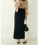 【natural couture】バックポケットリブタイトスカート